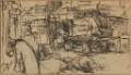 19470000 A STREET IN PARIS Dry point Christian C. Vlasto (m. Abbas)